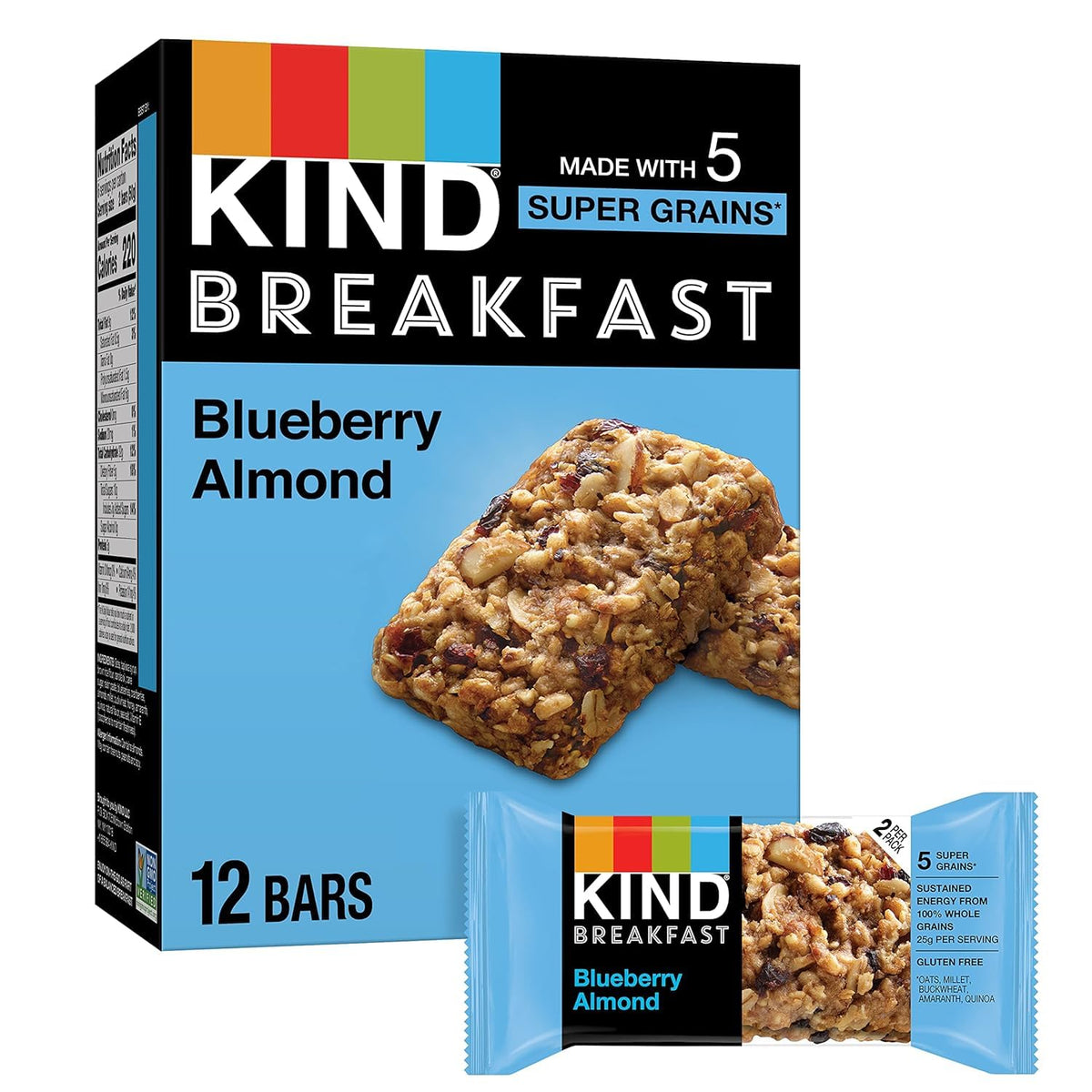 Kind Breakfast Bar dark chocolate cocoa closeup showcases rich flavor and protein.