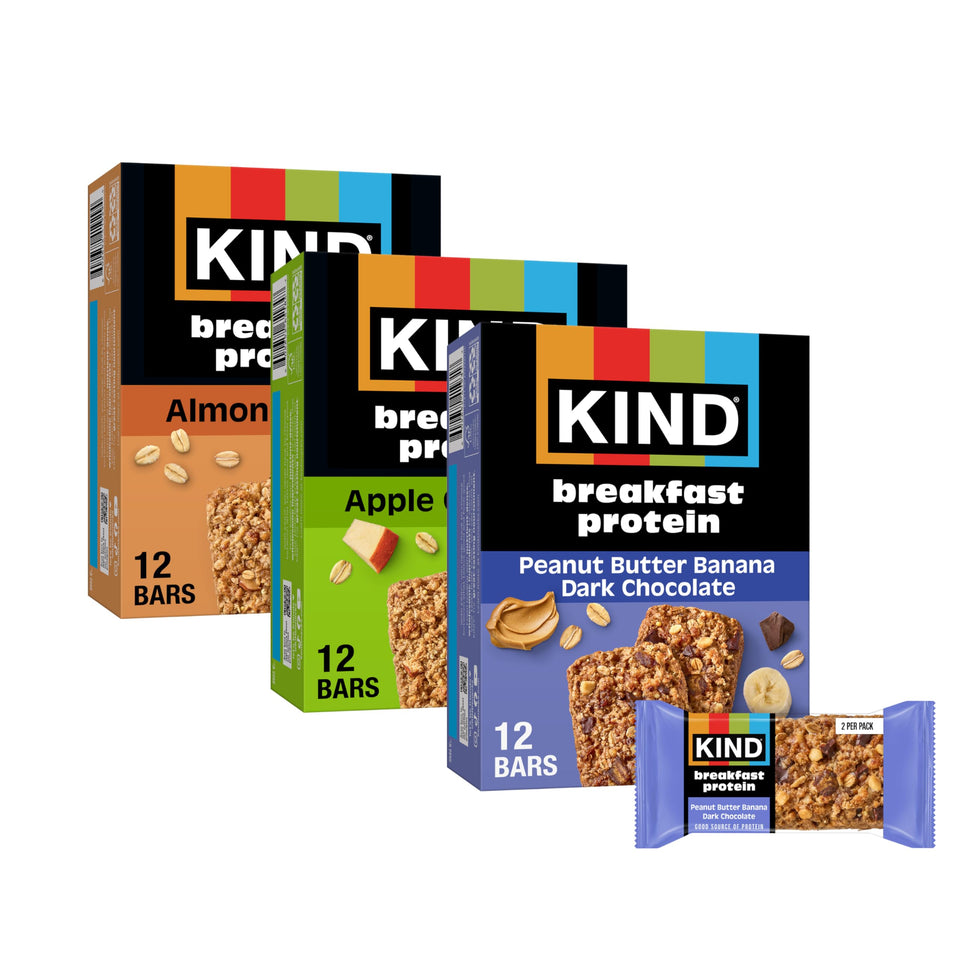 KIND Breakfast Bars Almond Butter 6-pack box for a quick high-protein snack.