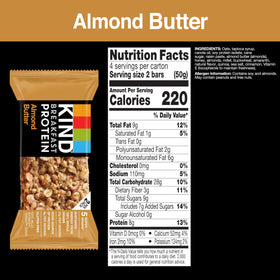 KIND Breakfast Bars Almond Butter Protein pack provides a protein-rich snack option.