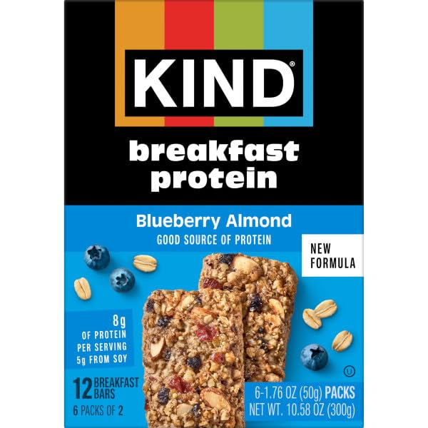 KIND Blueberry Almond ingredients close-up shows real fruit and nuts