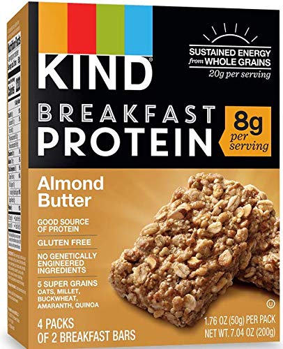 Kind Breakfast Bars four flavors display for daily choice.