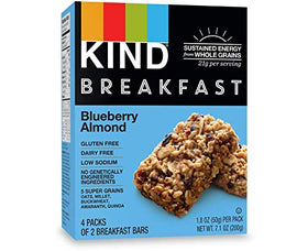 Kind Breakfast Bars flavor variety display highlights colorful bar options.