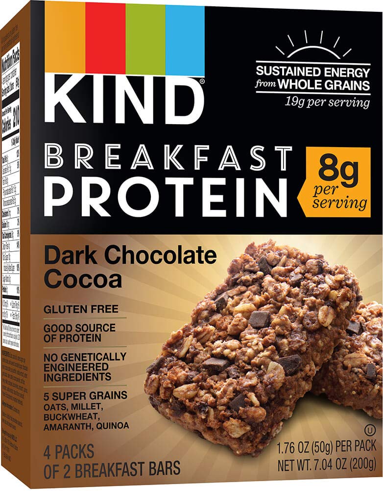 Kind Breakfast Bars on-the-go image shows a bar ready for snack time.