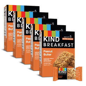KIND Breakfast Bars Peanut Butter packaging, convenient gluten-free snack on the go