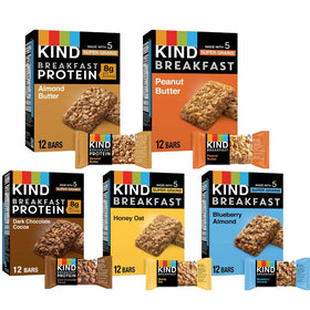 Kind Breakfast Bars variety pack front view, ideal for quick mornings.