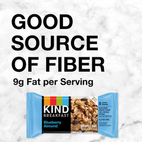 Kind bars ingredient list highlights five whole grains for sustained energy