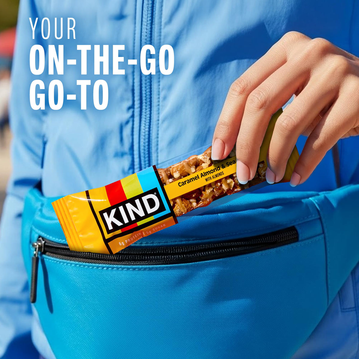 KIND 24-count packaging displayed for convenient, on-the-go snacking.