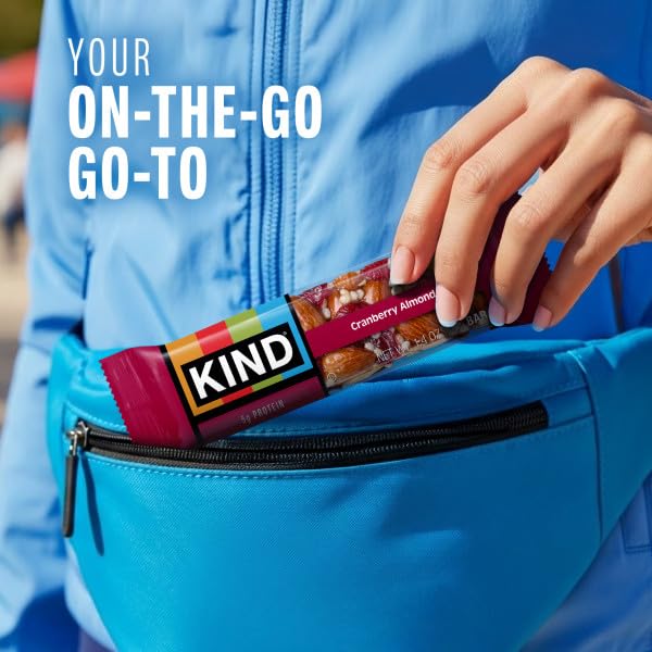 KIND Cranberry Almond Bar honey-drizzle closeup highlights natural sweetness.