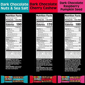 KIND dark chocolate cherry cashew bar ideal for a balanced afternoon snack.