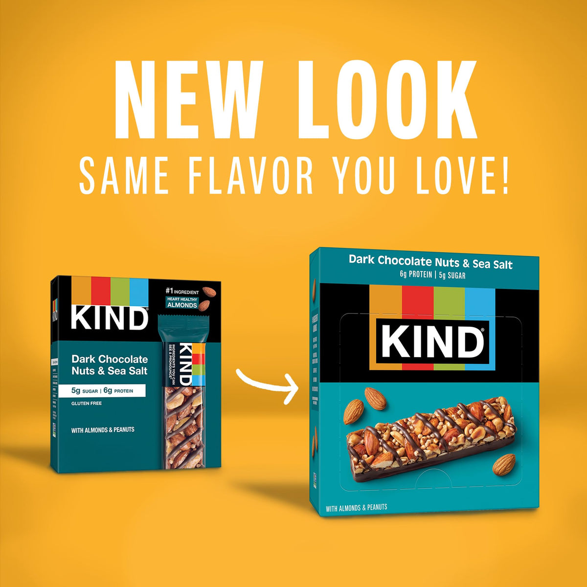 KIND dark chocolate nuts sea salt stack showcases grab-and-go versatility