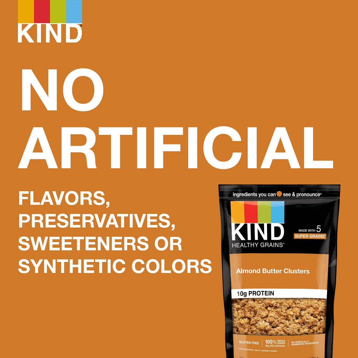 Fiber-rich whole grains visual emphasizing hearty texture in KIND snacks