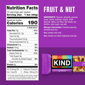KIND Fruit & Nut bar with almonds and peanuts for a chewy crunch.