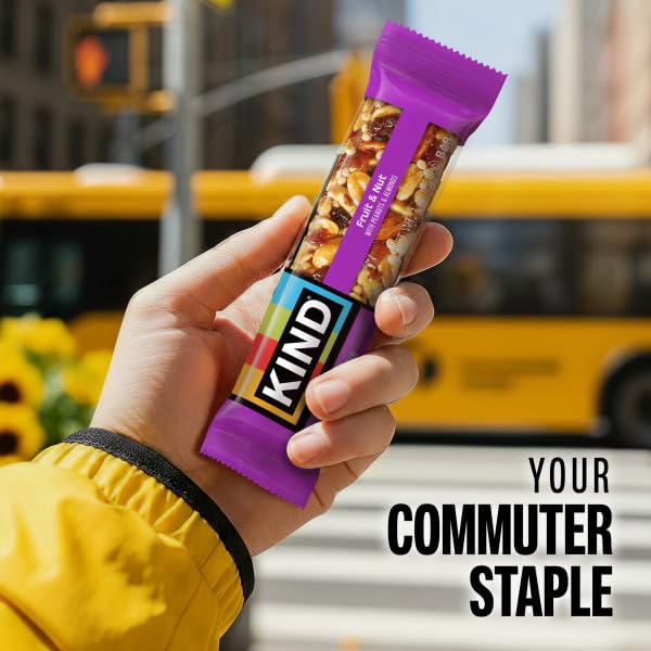 KIND Fruit & Nut bar with honey binding for flavor.