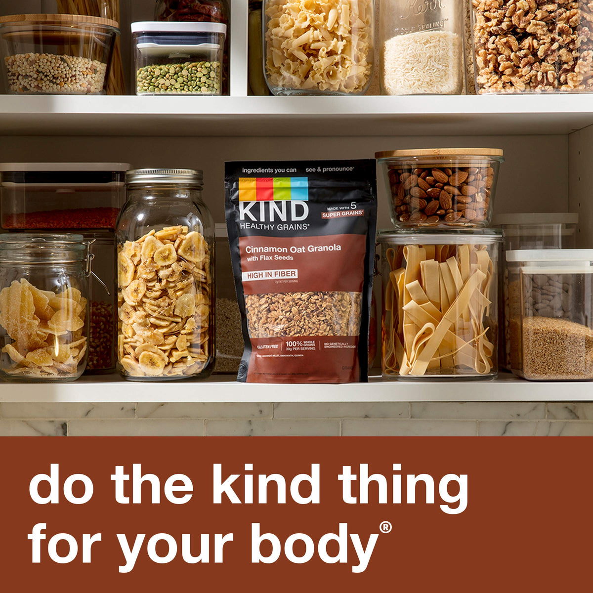 Granola topping over yogurt demonstrates a breakfast idea using KIND.