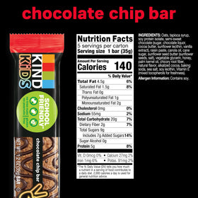 KIND Kids Bars low in sodium, everyday school snack option
