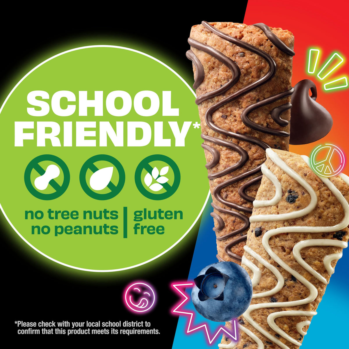 Kind Kids Blueberry Muffin Bars close-up emphasizes soft texture and real fruit.