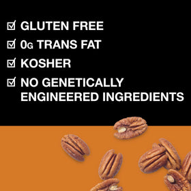 Nutrition facts panel shows 5g protein and gluten-free formulation for mindful snacking
