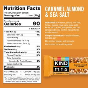 KIND Minis Caramel Almond & Sea Salt bar, sweet-salty bite anytime