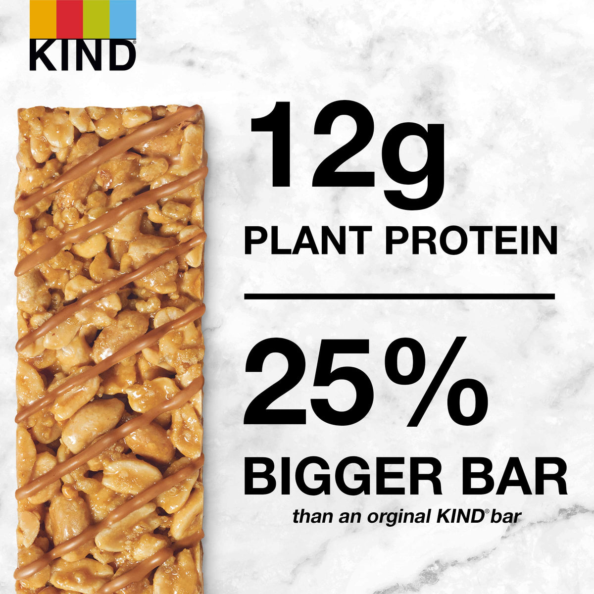 KIND Protein Bars Crunchy Peanut Butter nutrition panel with protein