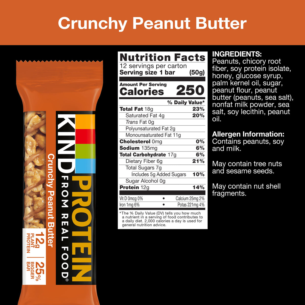 KIND Protein Bars Crunchy Peanut Butter on-the-go snack for energy between activities