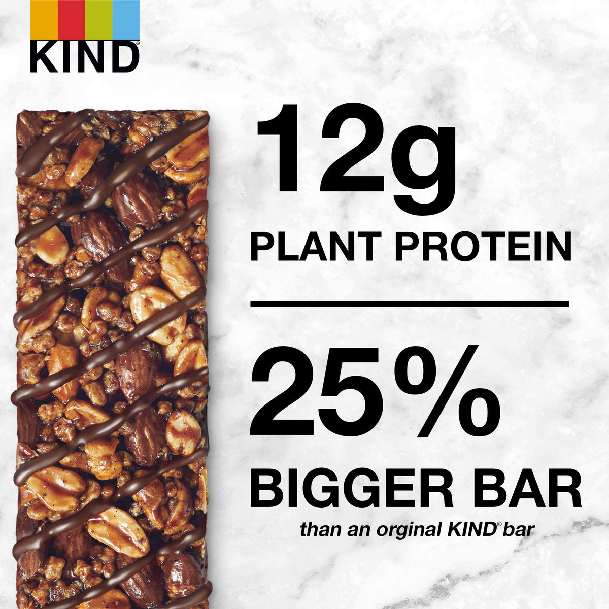 KIND double dark chocolate nut cross-section reveals rich filling and texture