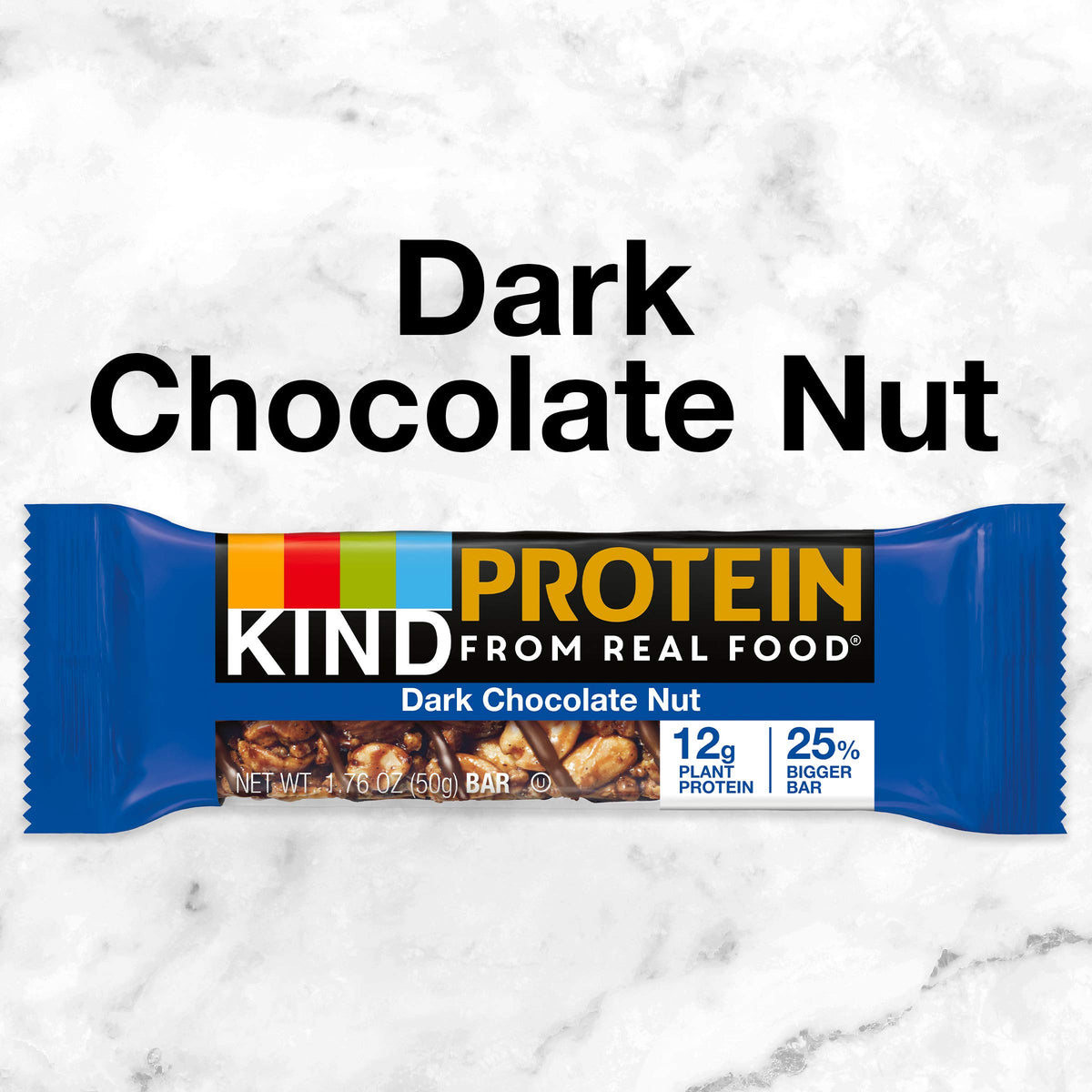 KIND Protein Bars display nuts and chocolate chunks for wholesome, satisfying bites