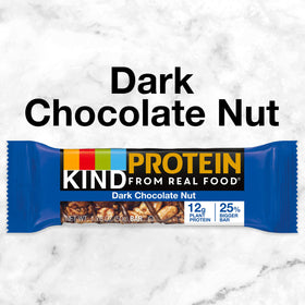 KIND Protein Bars display nuts and chocolate chunks for wholesome, satisfying bites
