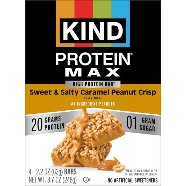 KIND Protein MAX bar being held during a workout for easy snacking.