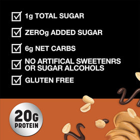 KIND Protein MAX bar solo image emphasizes 20g protein and keto-friendly option.