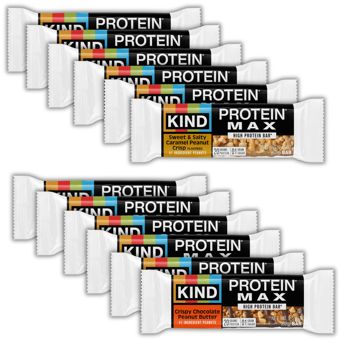 KIND Protein MAX Crispy Chocolate Peanut Butter bar, protein-packed post-workout snack.