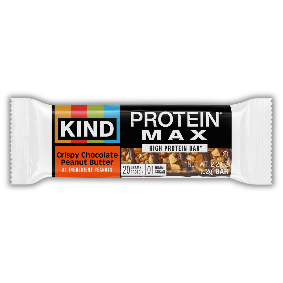 KIND Protein MAX box and bars, gluten-free, high-fiber ingredients.