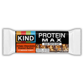 KIND Protein MAX box and bars, gluten-free, high-fiber ingredients.
