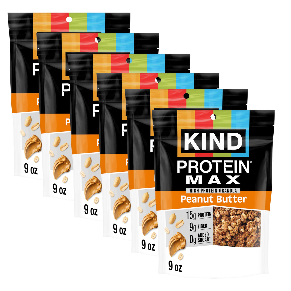 KIND Protein MAX granola peanut butter clusters, protein-packed snack for workouts.