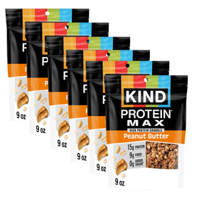 KIND Protein MAX granola peanut butter clusters, protein-packed snack for workouts.