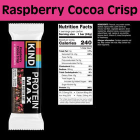 KIND Protein Max nutrition label showing protein and sugar details