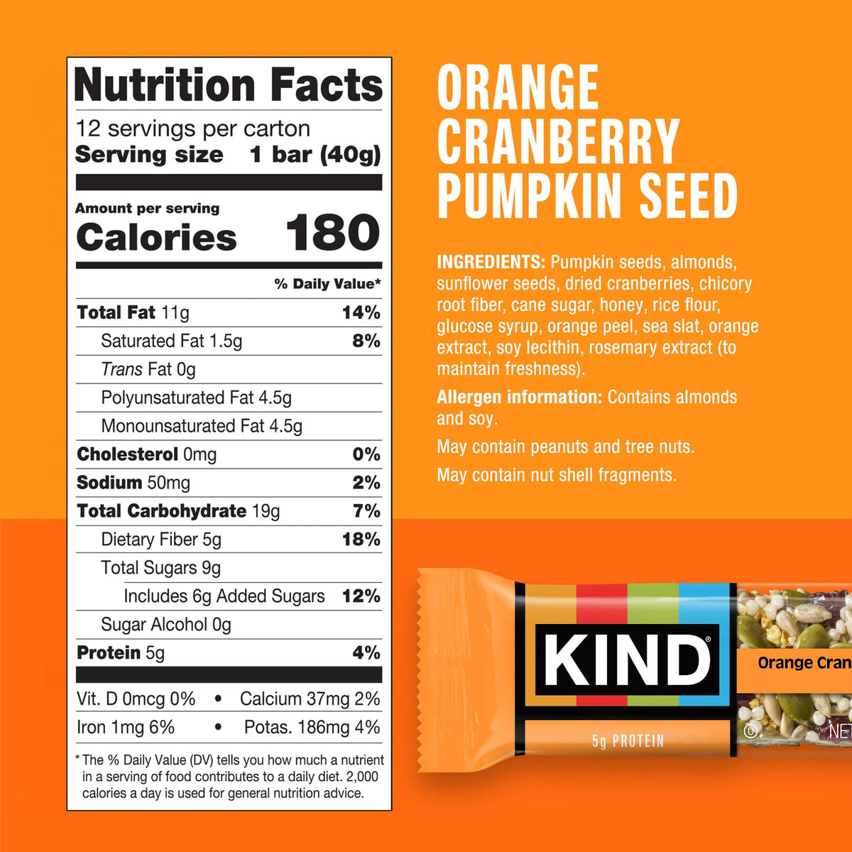 KIND Seeds fruit and nuts bar packaging highlighting grab-and-go convenience