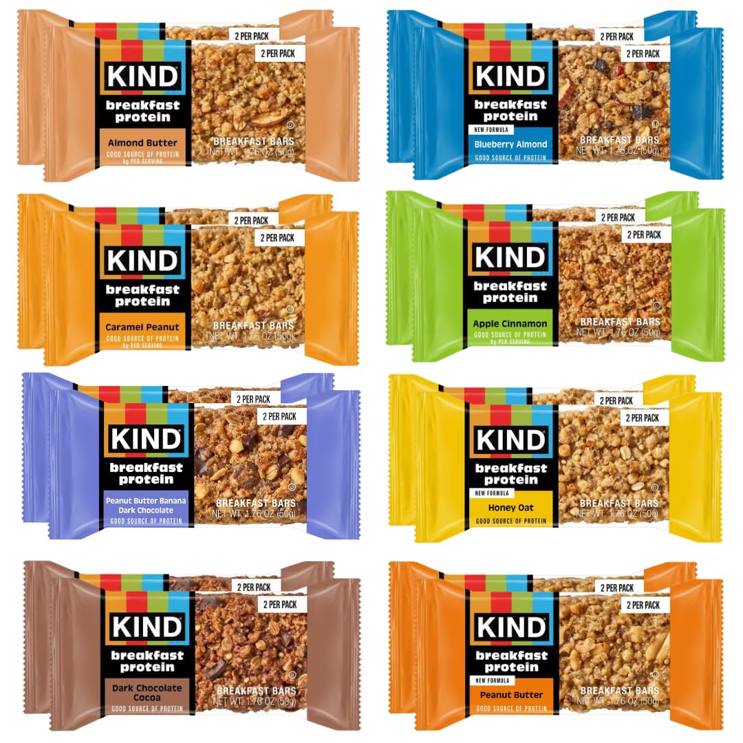 KIND Snack Bar Almond Butter Dark Chocolate Cocoa, quick breakfast boost