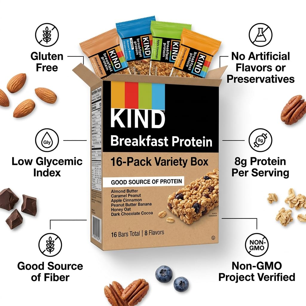 KIND Snack Bar Variety Pack eight flavors for diverse snacking