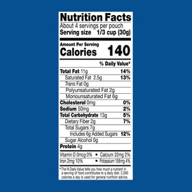 KIND Snack Clusters on shelf showing gluten-free and clean-label ingredients.