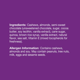 KIND Snack Clusters ingredients panel emphasizes visible, pronounceable components for clean sourcing.