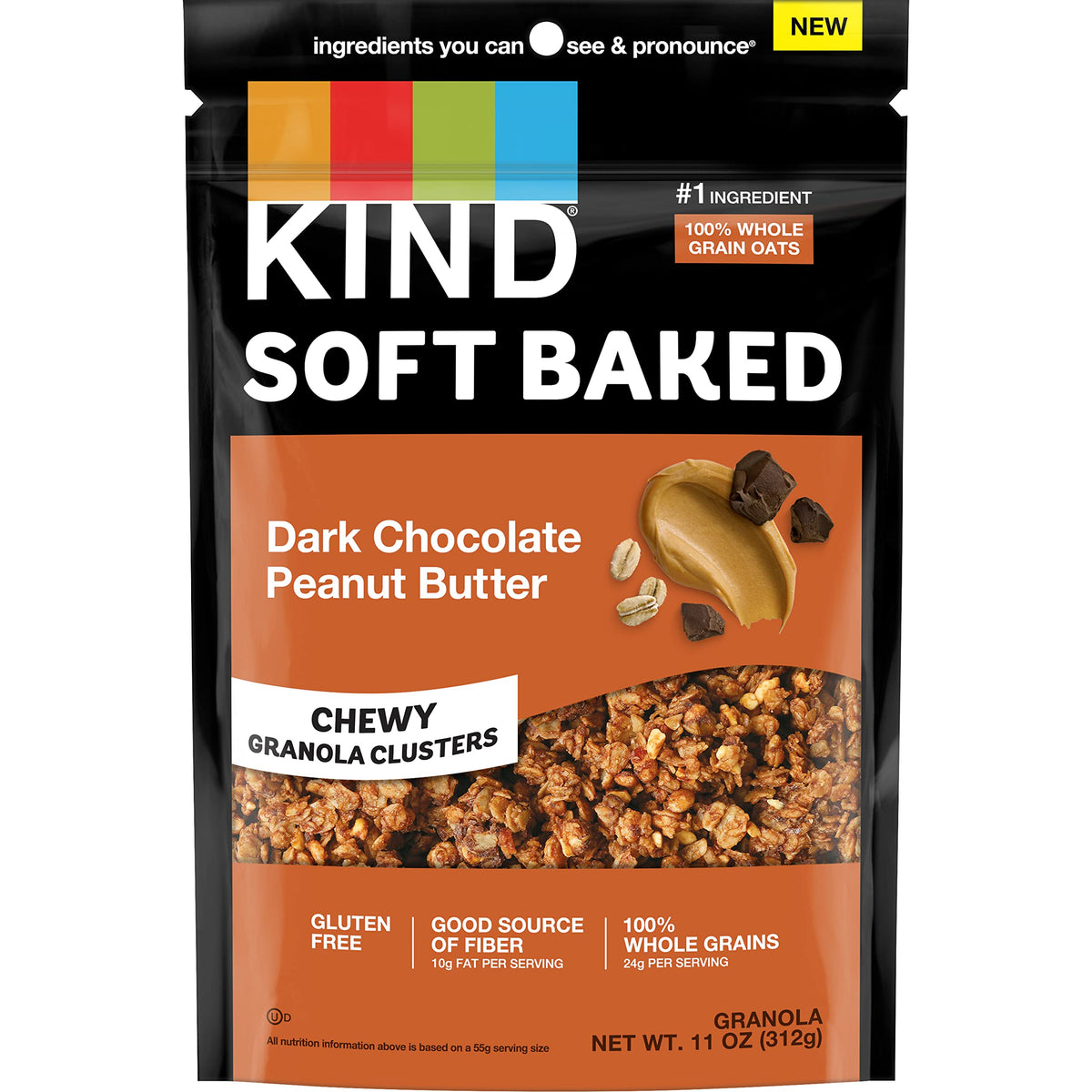 KIND Soft Baked Granola five-pack packaging on display for busy mornings