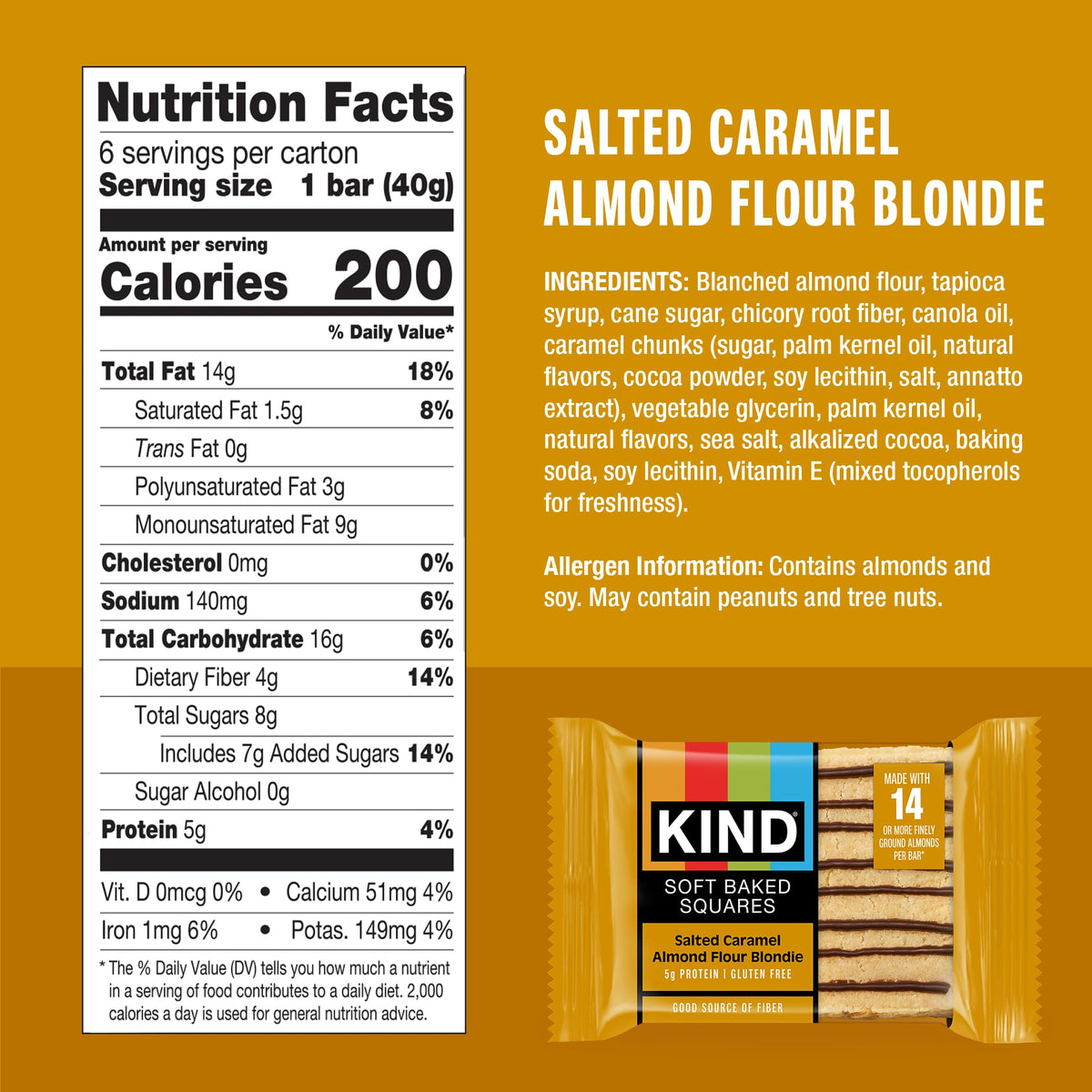 KIND Soft Baked Squares individually wrapped bars ready for on-the-go snacking.