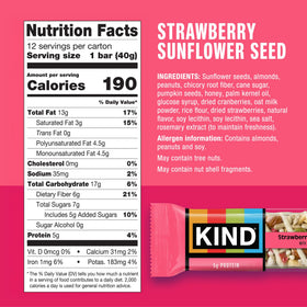 KIND Strawberry Sunflower Seed bar pack ideal for busy commuters.