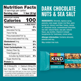 KIND Thins Caramel Almond & Sea Salt bar for gluten-free, on-the-go treat