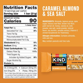 KIND Thins Peanut Butter Dark Chocolate bar with almond crunch