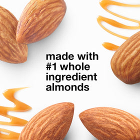 Close-up of KIND bar showing almond core and caramel drizzle for a satisfying bite