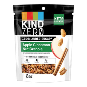 KIND Zero Added Sugar Apple Cinnamon granola bag ready to snack