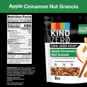 KIND Zero Added Sugar granola Apple Cinnamon clusters close-up texture and crunch