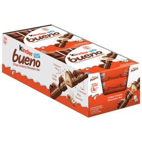 Kinder Bueno 8-pack ready to share, convenient snack for gatherings.