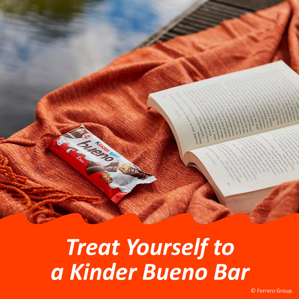 Kinder Bueno game-day snack ready for crowd sharing